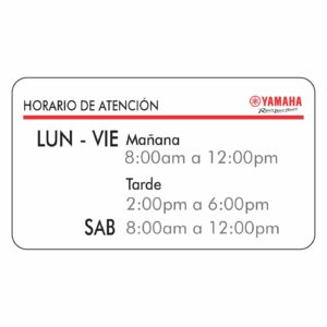 Aviso horario de atencion - Yamaha