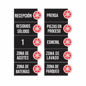 Aviso zonas del taller - Yamaha